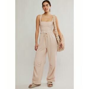 Free People Movement In Bound Athletic Romper  In Blush Pink Women’s Size Medium